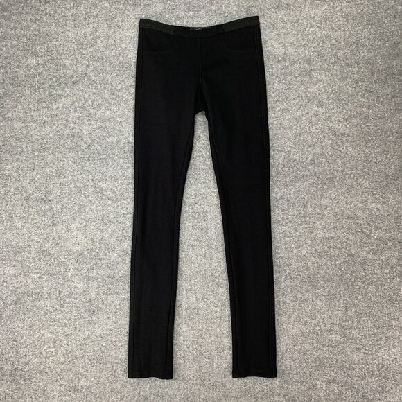 BCBGMaxazria Jean Ponte Leggings Womens S Small Black Stretch Outer Seam Pull On - Picture 2 of 14